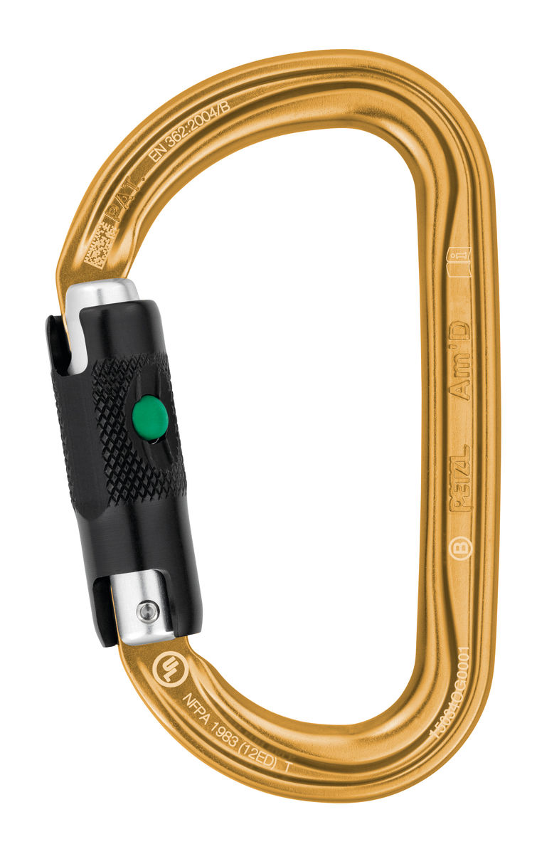 Am'D Ball Lock Carabiner Gold