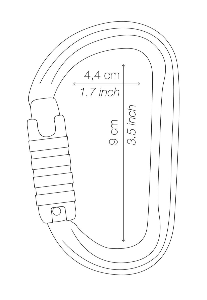 Am'D Ball Lock Carabiner Gold