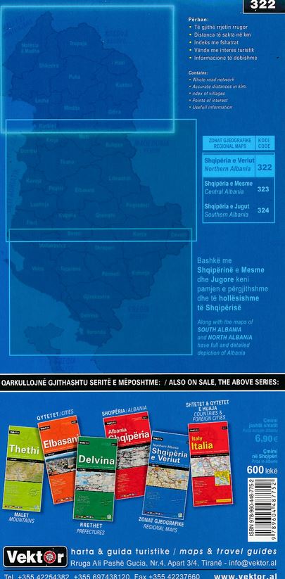 322 Noord Albanië - Shqipëria e Veriut 1:200.000