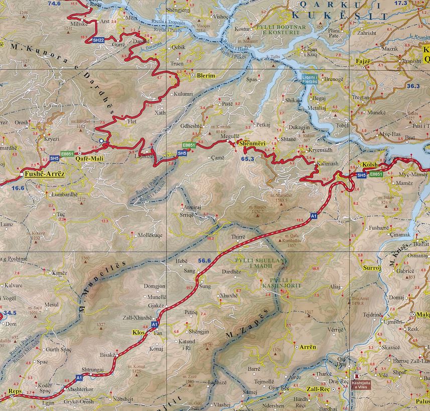 322 Noord Albanië - Shqipëria e Veriut 1:200.000