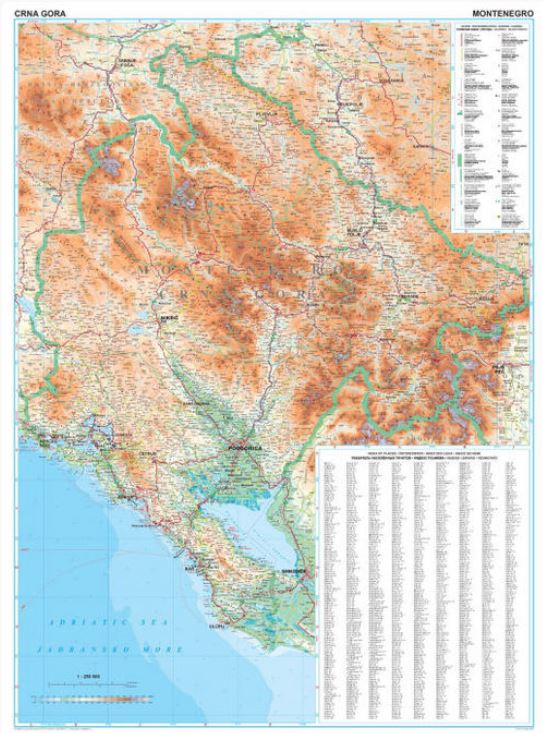 Wegenkaart Montenegro & Albanië Noord 1:200.000