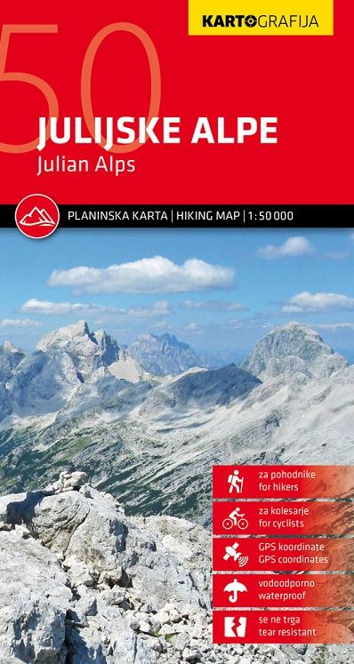 Julische Alpen Slovenië 1:50.000
