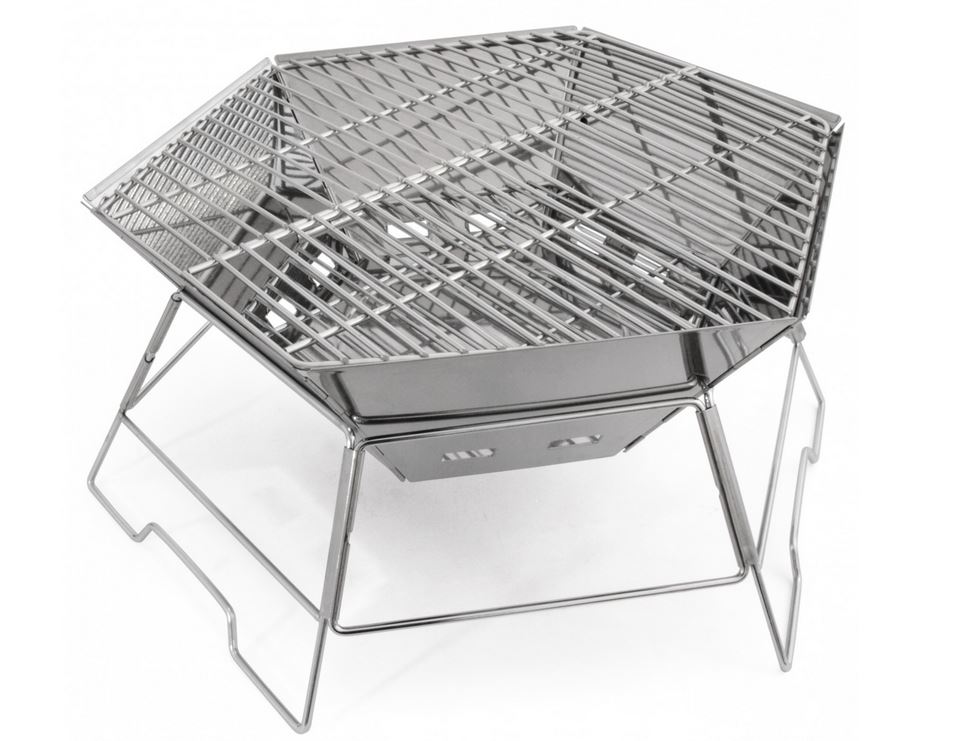 Hexagon Grill and Fire Bowl - 40x45 cm