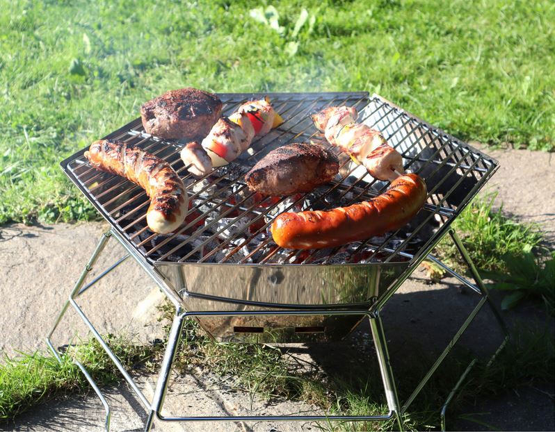 Hexagon Grill and Fire Bowl - 40x45 cm