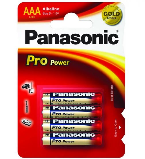 Alkaline Battery Pro Power AAA Card Of 4