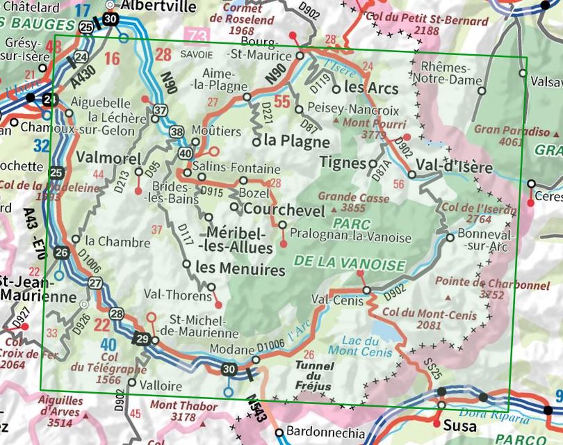 75003 Massif de la Vanoise 1:75.000