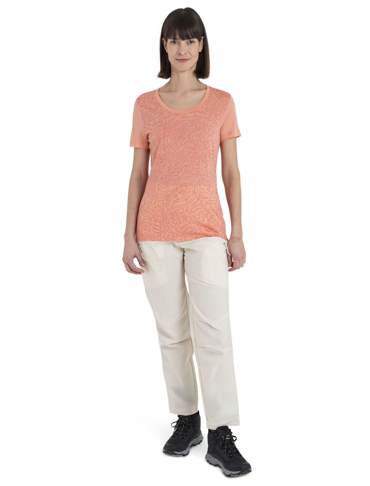 Women's Merino 150 Tech Lite III SS Scoop Tee Through the Woods