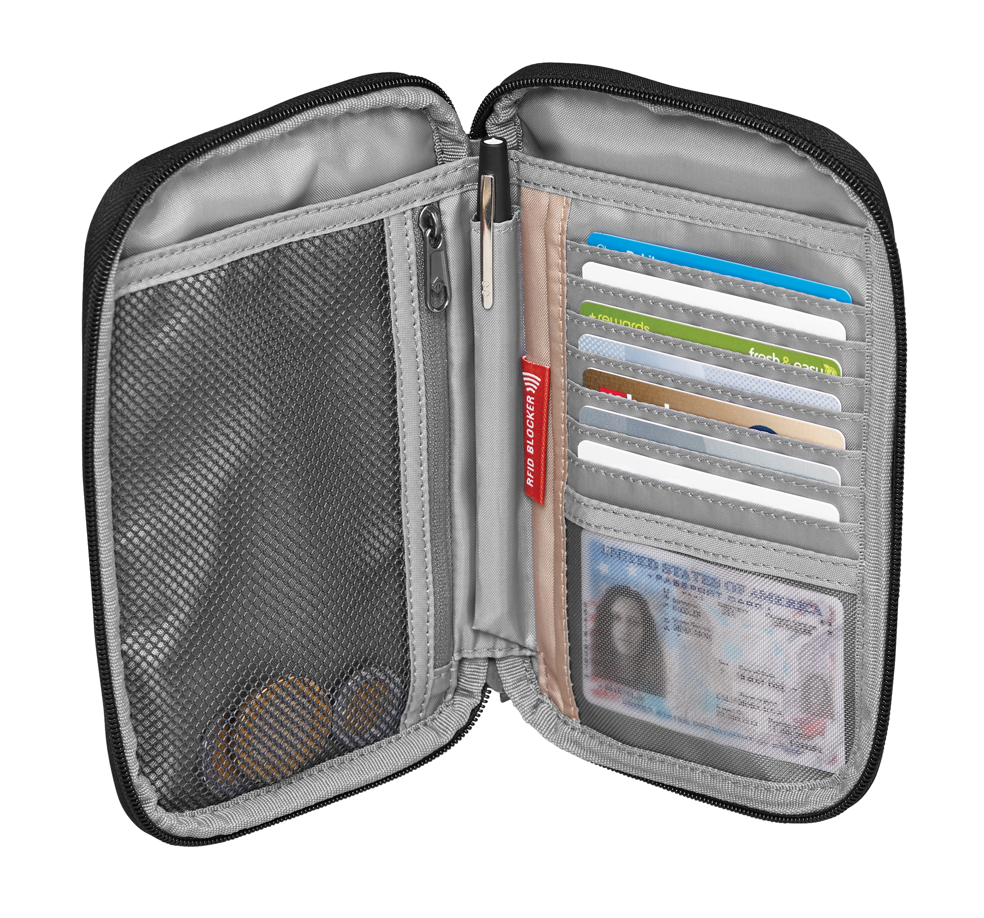 Rfid Travel Zip Organizer