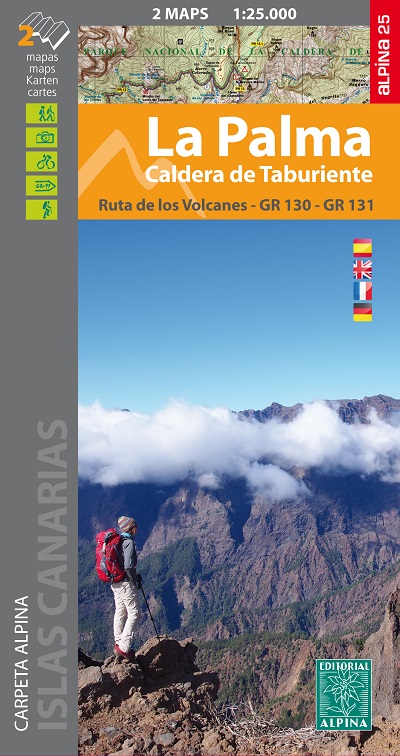 La Palma - Caldera Taburiente map&hiking guide - 1/25