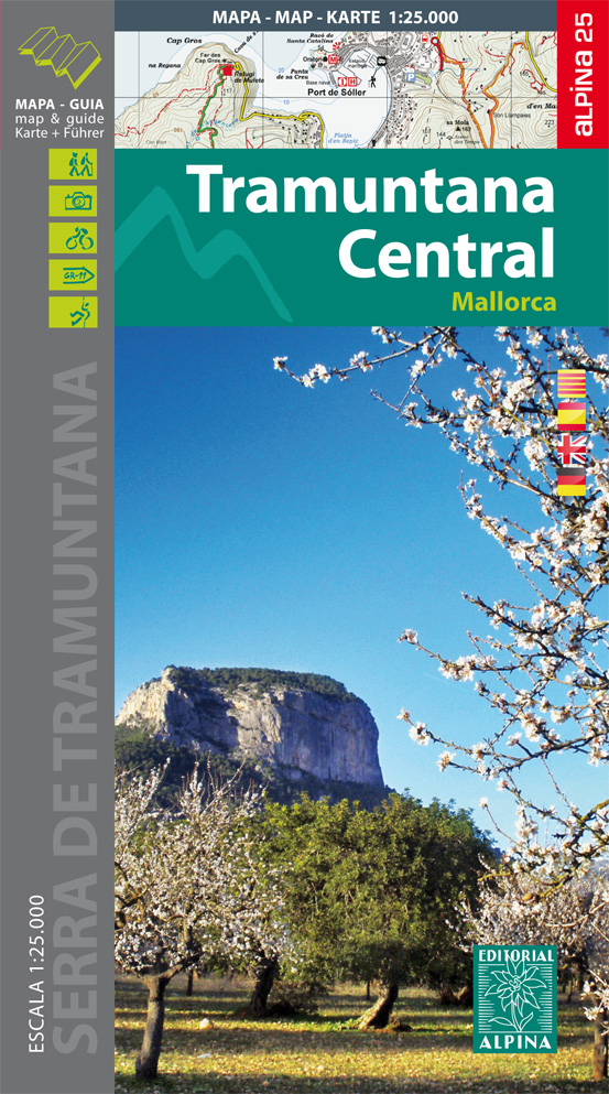 Mallorca - Tramuntana Centr.l GR11 map&hiking guide - 1/25