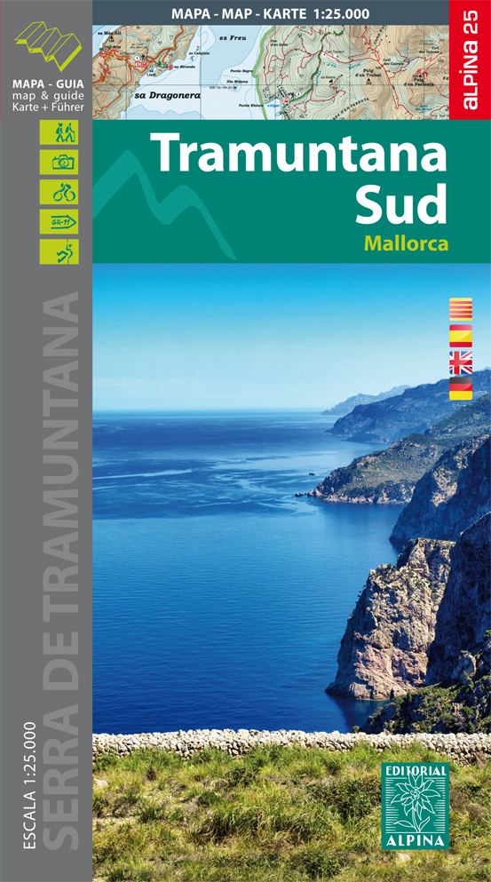 Mallorca - Tramuntana Sud map&hiking guide - 1/25