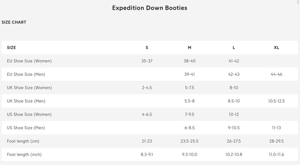 Expedition Down Booties