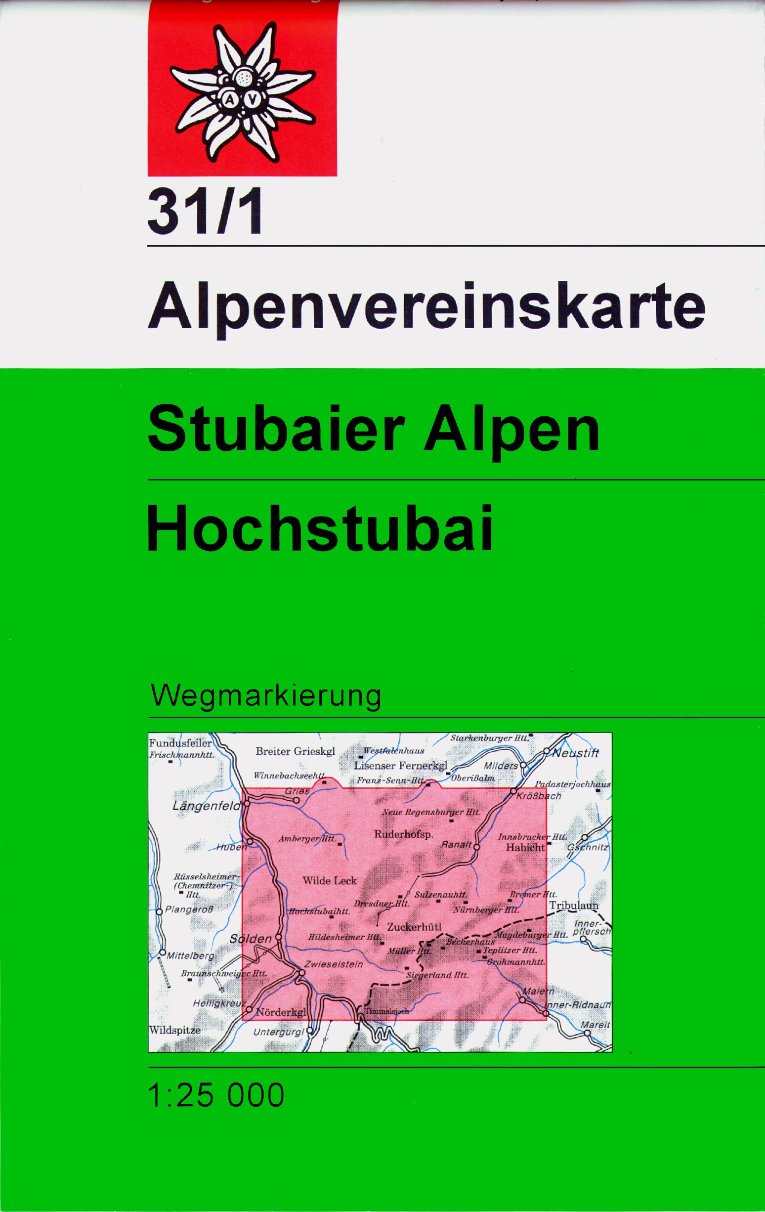 Stubaier Alpen Hochstubai 31/1 weg+ski - 1/25