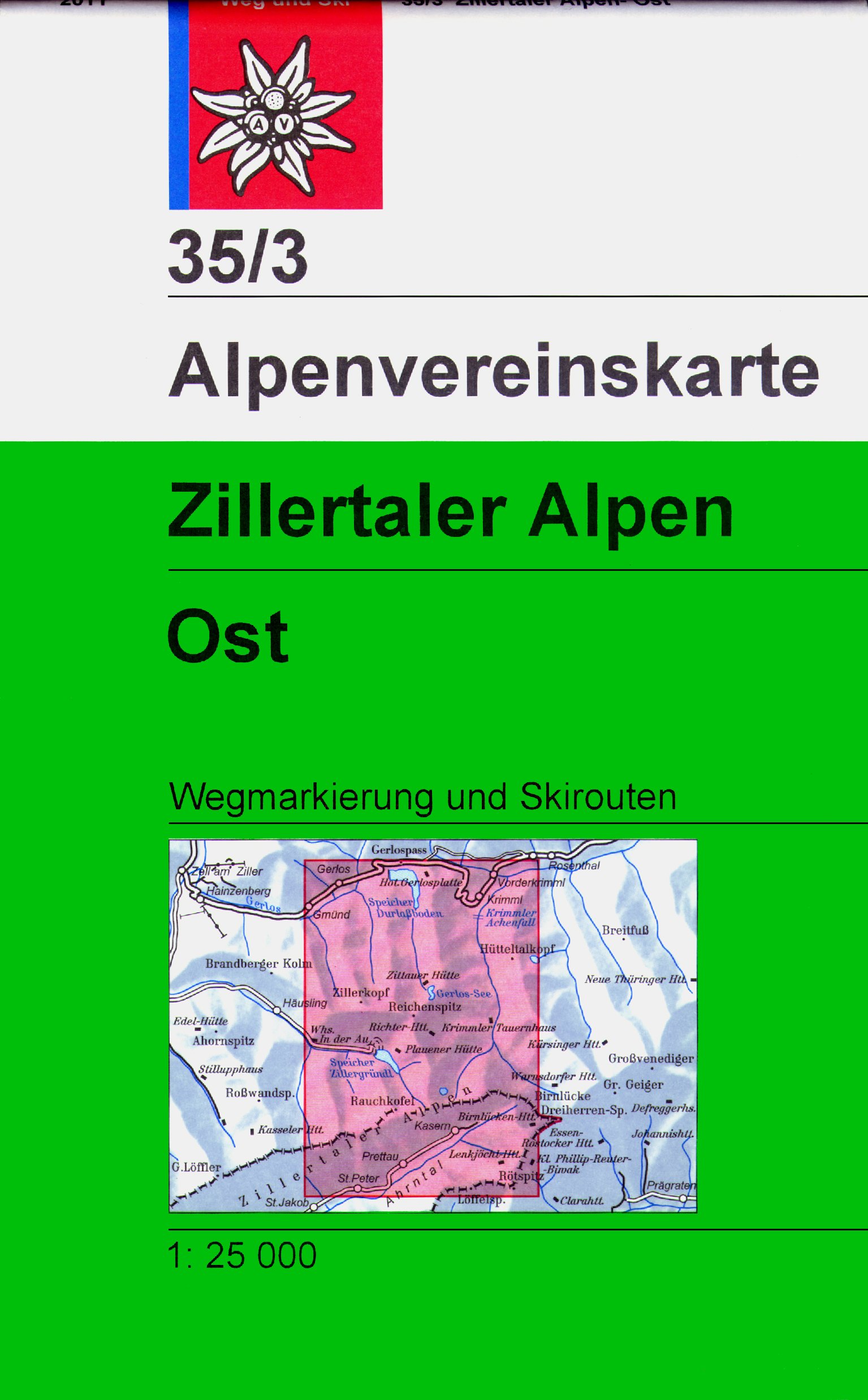 Zillertaler Alpen Ost 35/3 weg+ski - 1/25