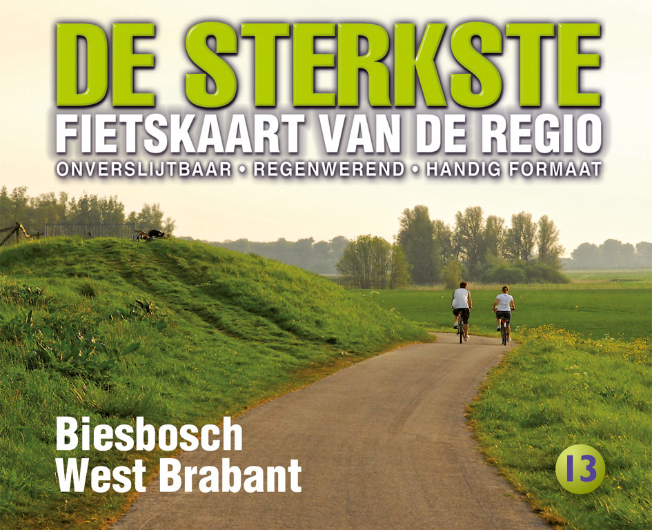 Biesbosch / West Brabant sterkste fietskaart r/v wp - 1/50