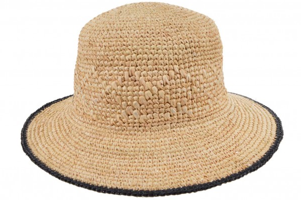 Raffia Crochet Cap With Special Weaving 55145-0