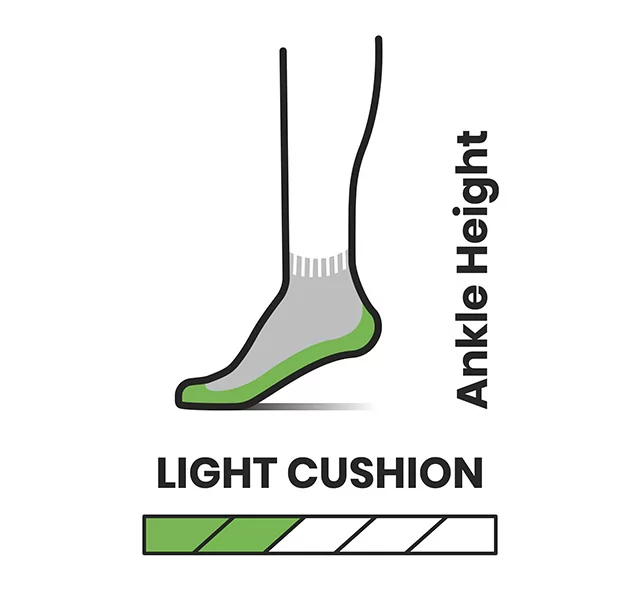 Women's Hike Light Cushion Color Block Pattern Ankle Socks