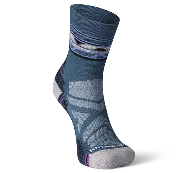 Women's Performance Hike Light Cushion Zig Zag Valley Mid Crew Socks