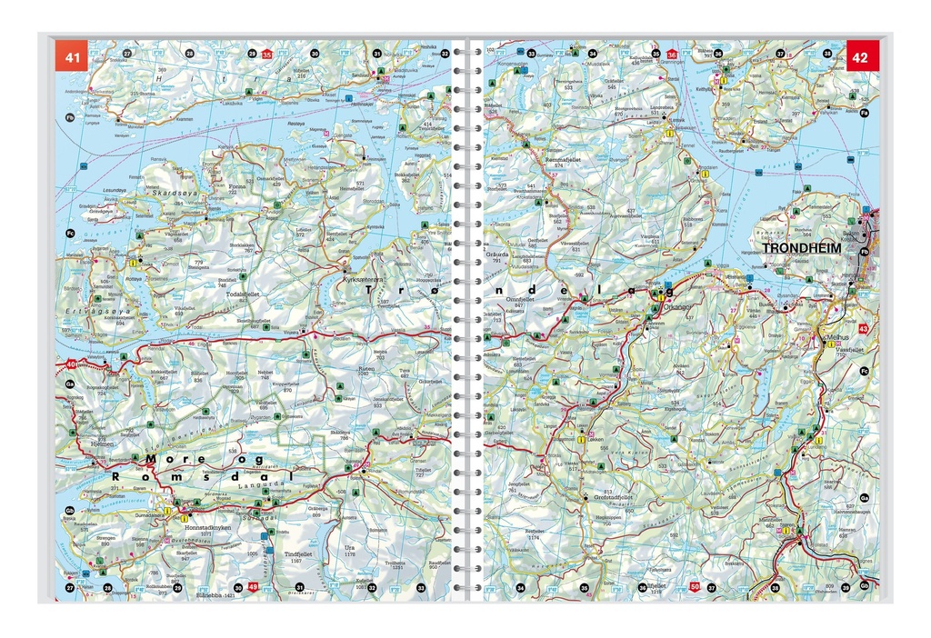 Noorwegen autoatlas - 1:250 000 | 1:400 000