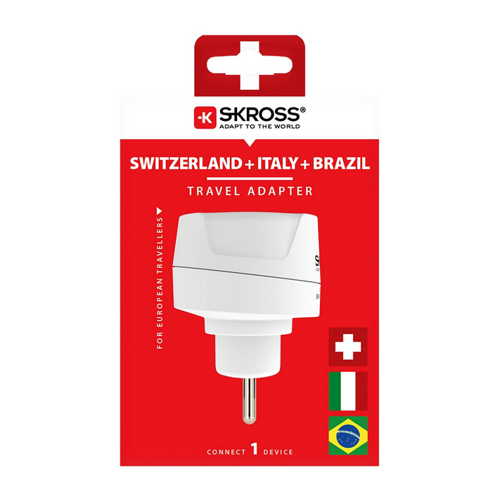 Reisstekker Europa naar Zwitserland/Italië/Brazilië