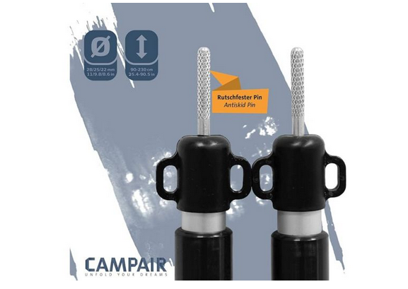 Aluminium Tarp Pole 90cm-230cm (2stuks)