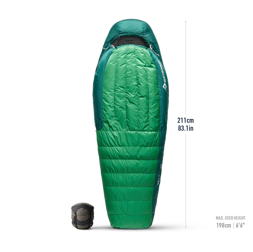 Ascent -1C/30F Down Sleeping Bag Long