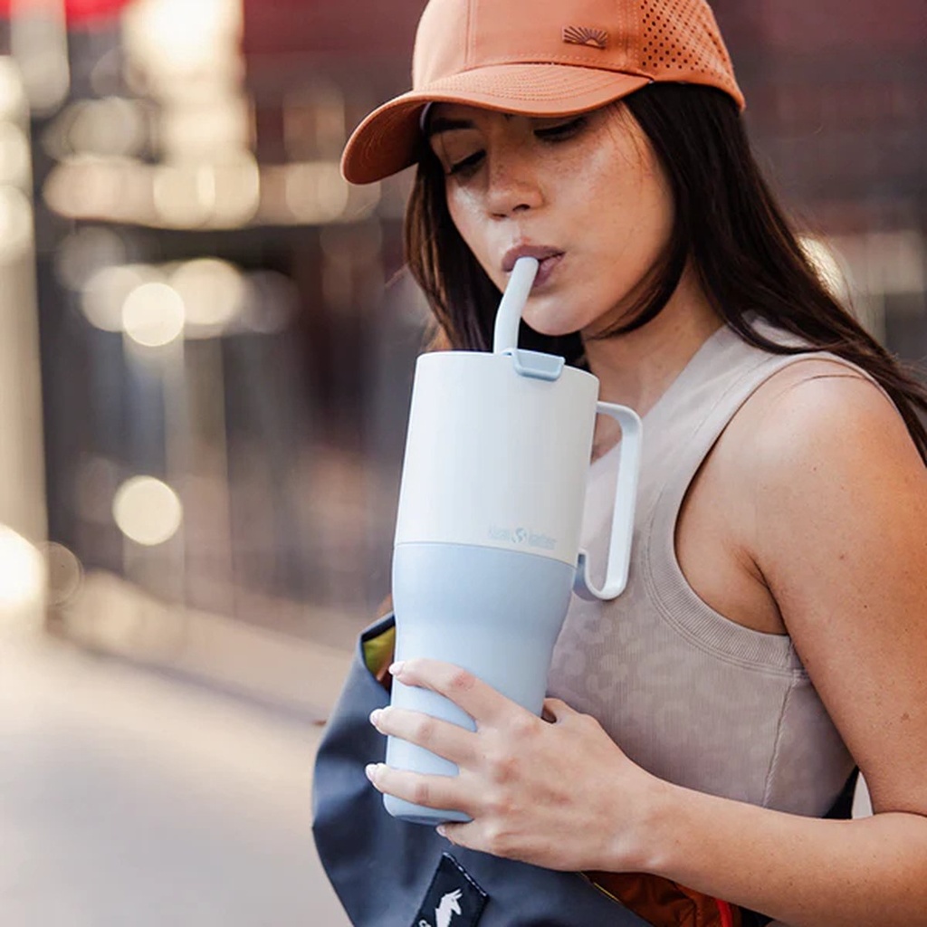 Geisoleerde Beker met Flip-Rietjes -Deksel, 1065ml/36oz