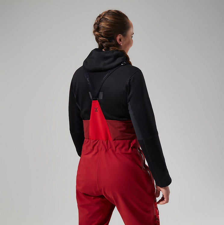 W MTN Arete Descend GTX Bib Pants - Red Dahlia/Goji Berry - 12