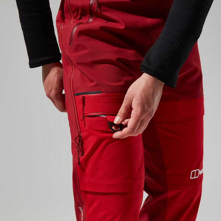W MTN Arete Descend GTX Bib Pants - Red Dahlia/Goji Berry - 12