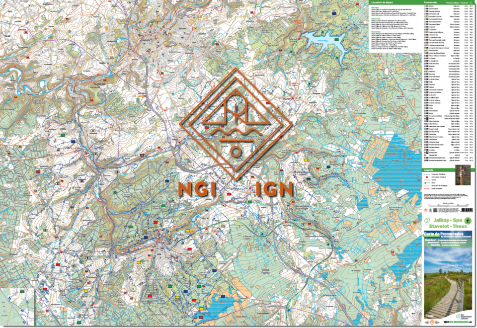Wandelkaart 198 Jalhay - Spa - Stavelot - Theux