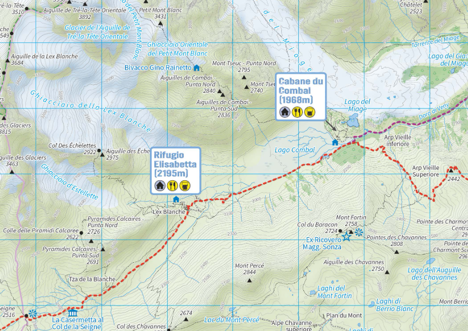 Tour du Mont Blanc Trekking Map