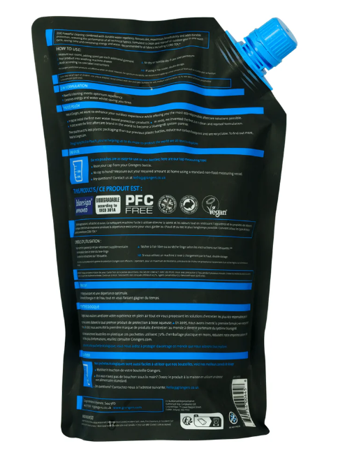 Wash Repel Clothing in l Pouch 1l Pouch