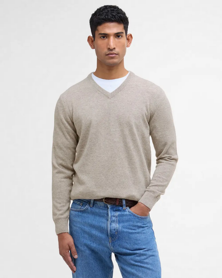 Essential Lambswool V Neck Sweater Heren
