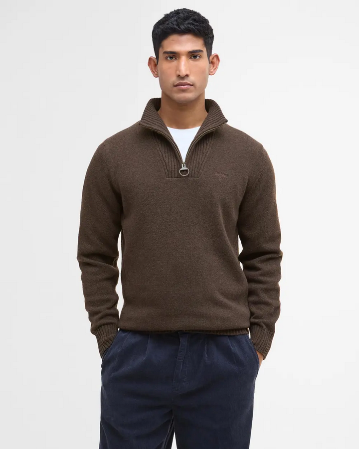 Essential Lambswool Half Zip Knitted Jumper Heren