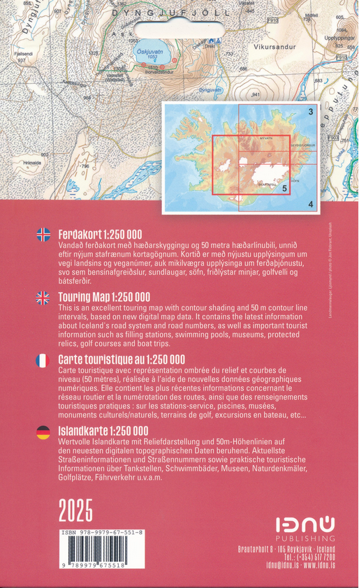 5 IJsland Hoogland Halendid - Ferdakort