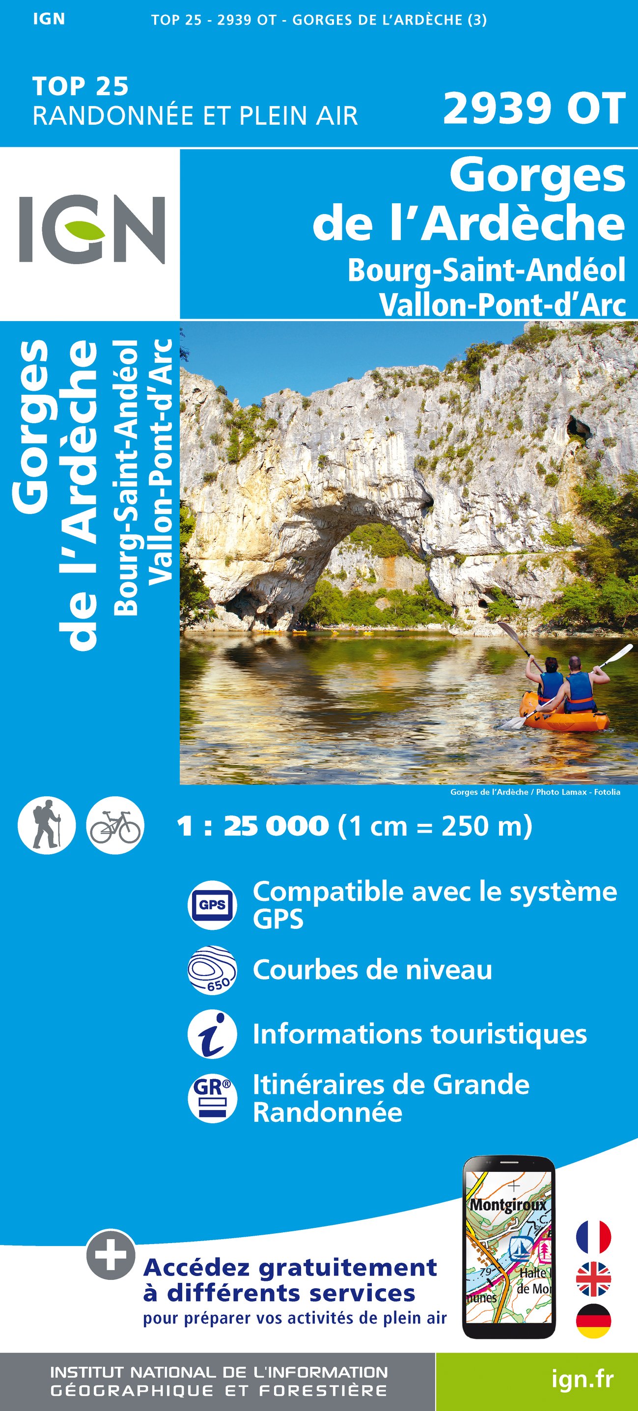 Gorges de l'Ardèche / Bourg-St-Andéol gps - 1/25