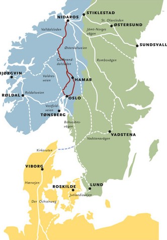 Het Olavspad wandelgids: Gudbrandsdalsleden Noorwegen van Oslo naar Trondheim Op Vrije Voeten