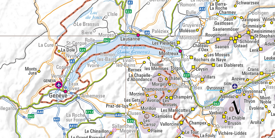 Ski Resort Map Of The Alps