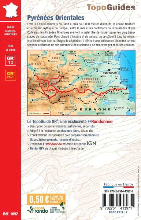 1092 La Traversée des Pyrénées Orientales GR10/GR Pays