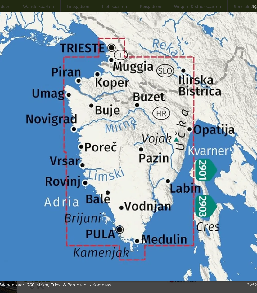 Wandelkaart 260 Istrien, Triest, Parenzana