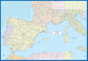 Landkaart Mallorca, Ibiza & Menorca