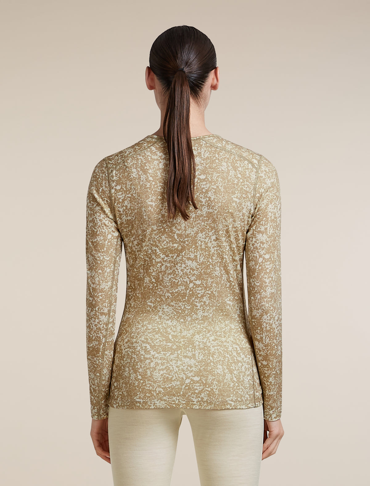 Women Merino 200 Oasis LS Crewe Bloom AOP