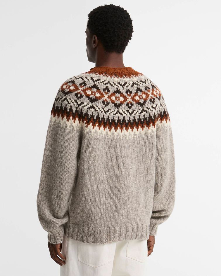 Men's Scottish Made Placement Fairisle Crew