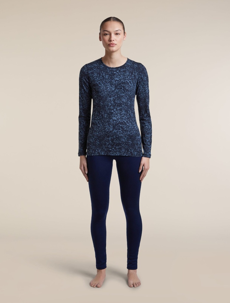 Women Merino 200 Oasis LS Crewe Bloom AOP 3
