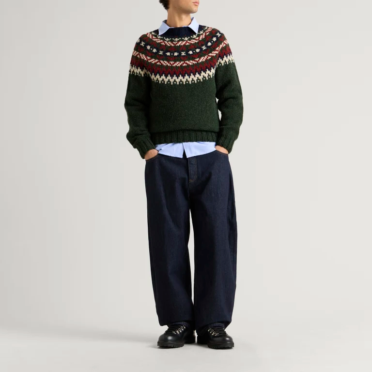 Men's Scottish Made Placement Fairisle Crew