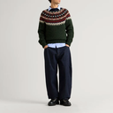 Men's Scottish Made Placement Fairisle Crew