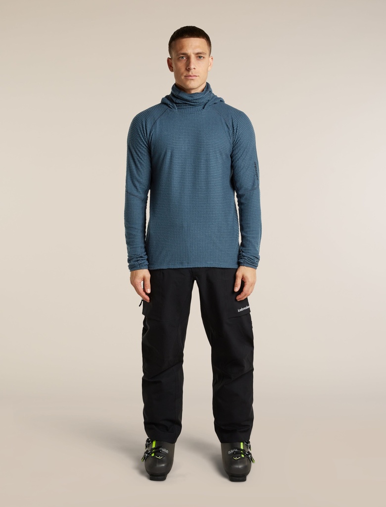 Men's Merino 400 Real Fleece Grid Pulover Hood 3