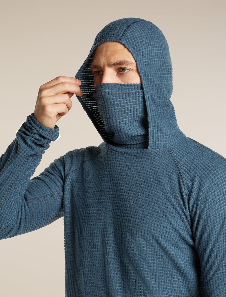 Men's Merino 400 Real Fleece Grid Pulover Hood 7