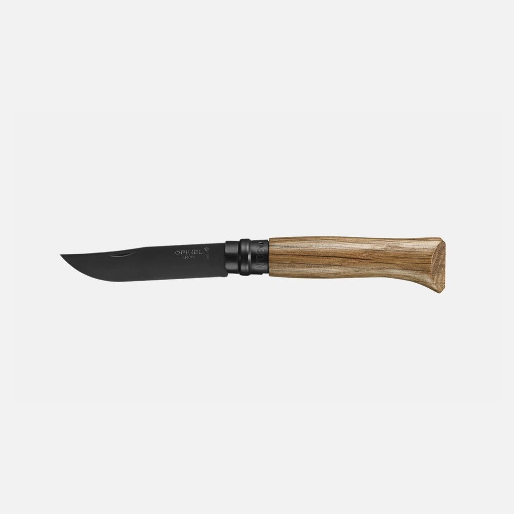 Opinel Nr°8, Blk Oak, Rvs/eik, in kist 2