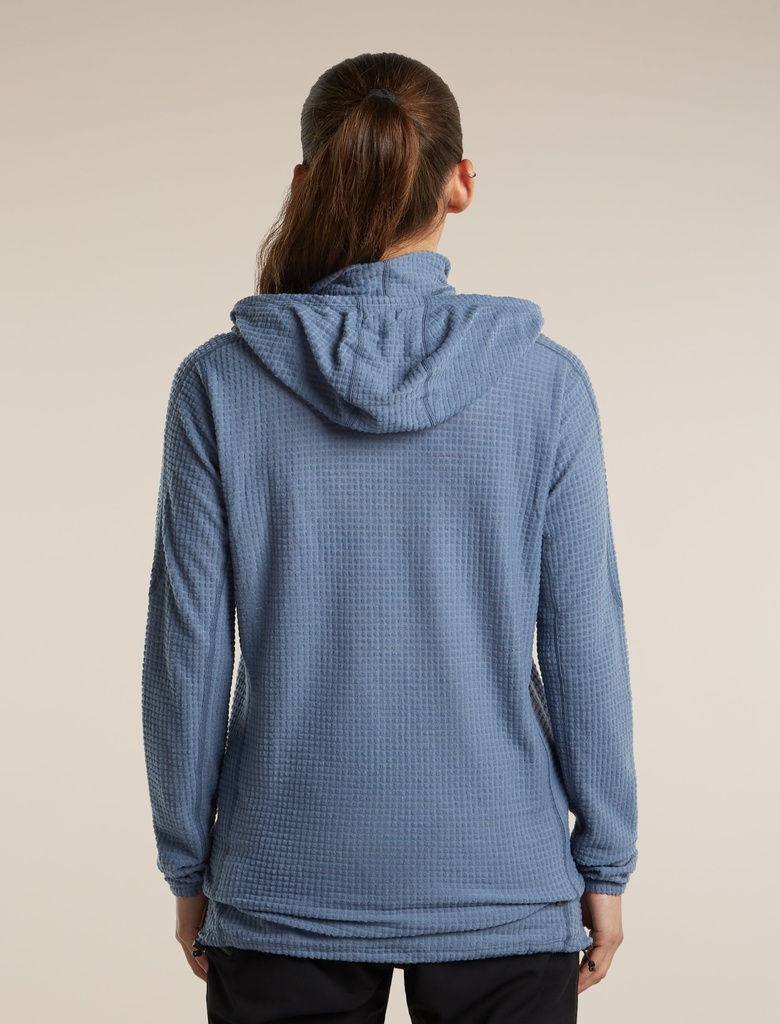 Women's Merino 400 Real Fleece Grid Pulover Hood 2